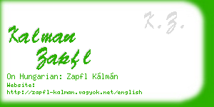 kalman zapfl business card